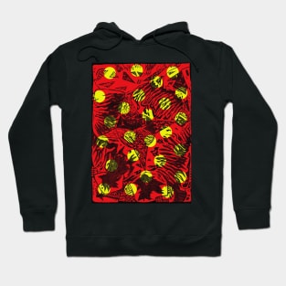 Zentangle Art - Yellow, Black & Red colours Hoodie